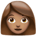 👩🏽 woman: medium skin tone display on Apple